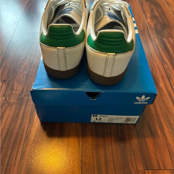 Adidas Samba White and Green Leather Sneakers - Picture 4 of 4